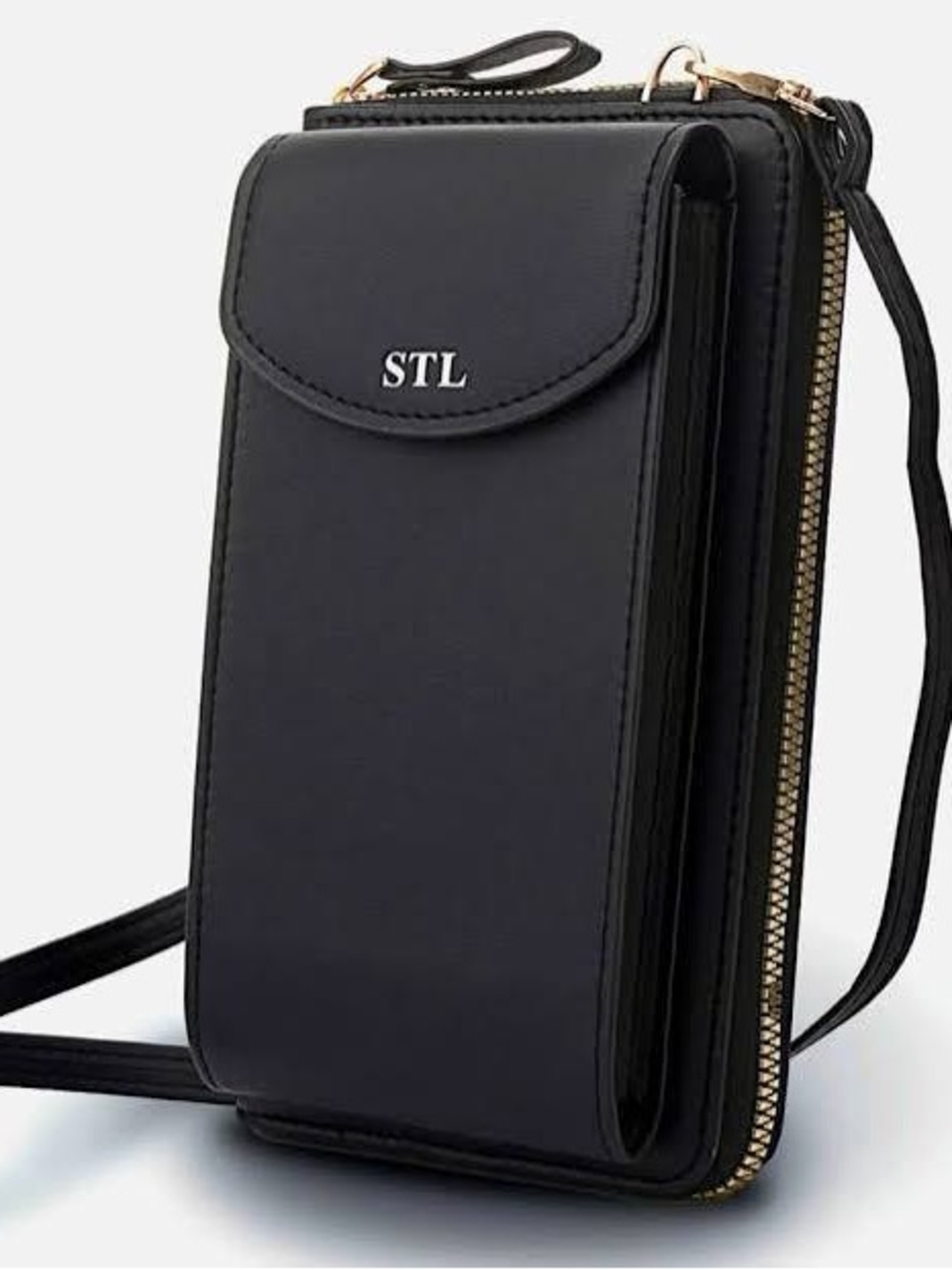 Black Crossbody Phone Wallet Bag for Women
